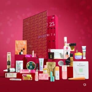 Latest in Beauty beauty advent calendar 2026 with all 34 products on display