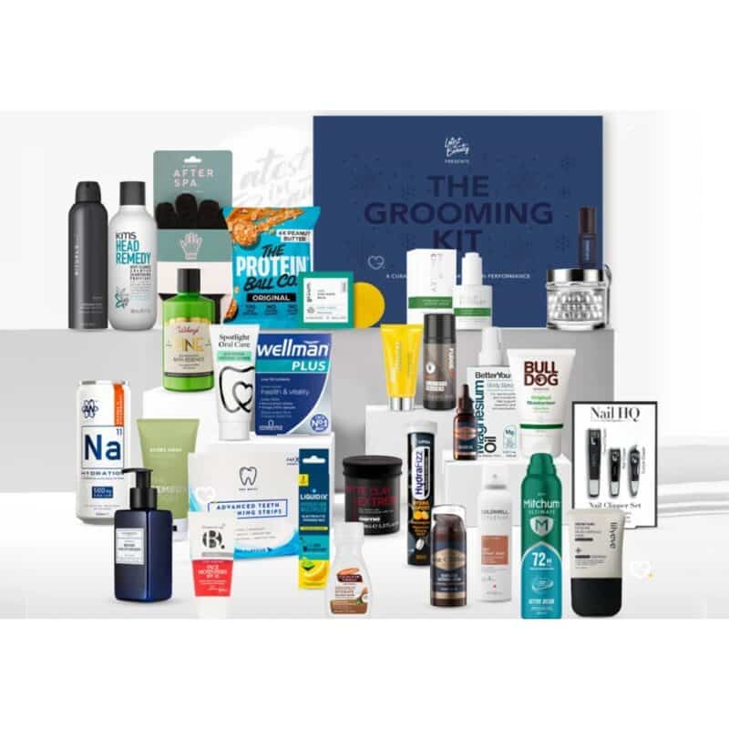 Latest in Beauty Grooming Advent Calendar 2026 thirty products arranged in a pyramid, advent calendar for him