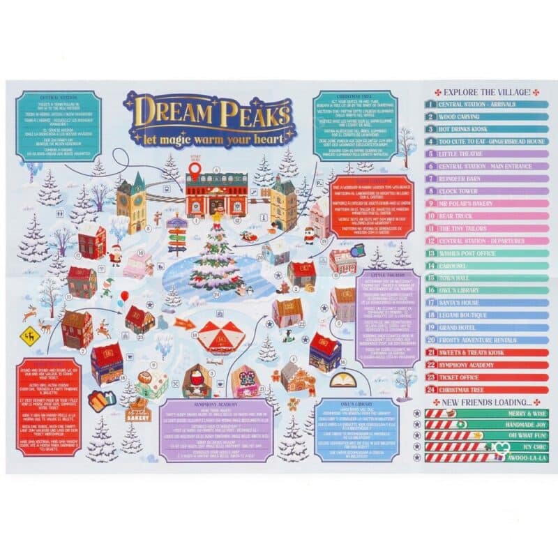 Legami Advent Calendar 2026 Explore the Village card showing the 24 houses