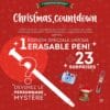 Legami Advent Calendar 2026 stationery objects: camera, sharpener, erasable pen and squishies
