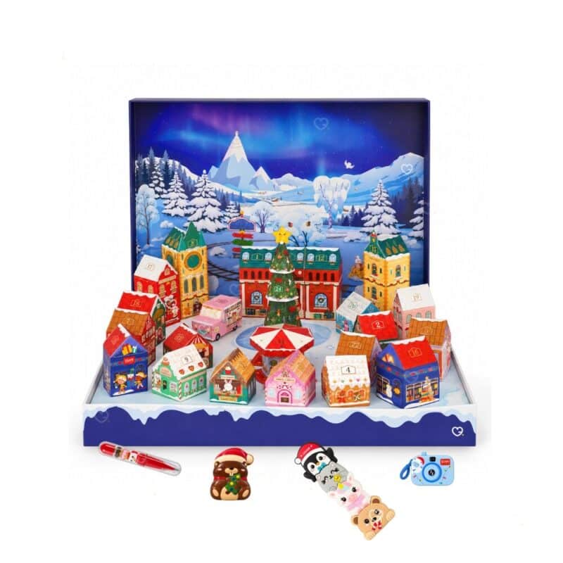 Legami stationery advent calendar 2026 village with its surprises, Storyteller camera and erasable pen