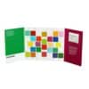 Pantone 2026 advent calendar open flat showing the colourful pop-out colour chips