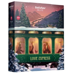 Satisfyer Deluxe Advent Calendar 2026 Love Express box closed on a white background