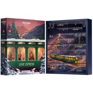 Satisfyer adult advent calendar 2026 open, showing the 24 numbered doors