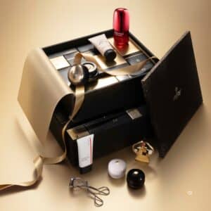 Open Shiseido Premium Advent Calendar 2026, a luxury advent calendar with products on display