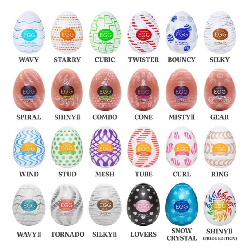 Board of Tenga Egg internal textures from the Advent Calendar 2026