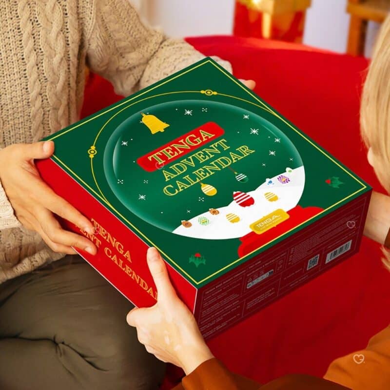 Tenga Advent Calendar 2026 shown in two box colours on a white background