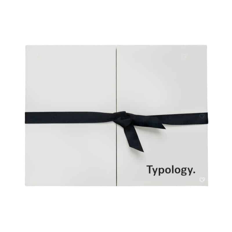 Typology Advent Calendar 2026 closed box on a white background