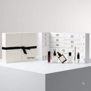 Typology Advent Calendar 2026 open with its skincare products