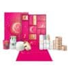 Full contents of the Valmont Advent Calendar 2026, twelve Valmont skincare products on white