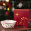 Villeroy & Boch Christmas Toys Memory porcelain bowl beside the advent boxes
