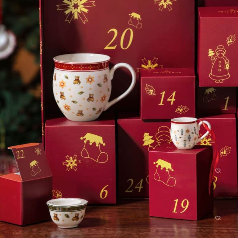 Villeroy & Boch Christmas Toys Memory porcelain mugs with teddy and nutcracker motifs