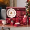 Villeroy & Boch Christmas Toys Memory Advent Calendar 2026 open with porcelain plate and gift boxes