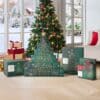 Yankee Candle Tree Advent Calendar 2026 built beside a decorated Christmas tree